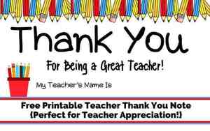 Thank a Teacher: Teacher Appreciation Week, May 4 to May 8
